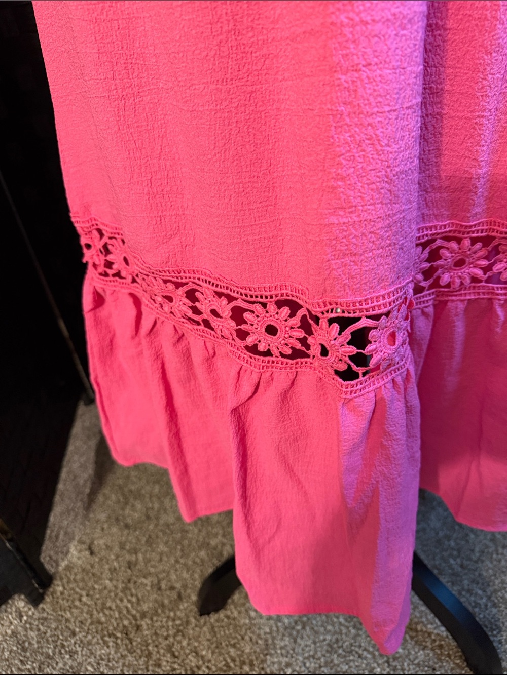 Pink Lace Trim Dress - Picture 6 of 6
